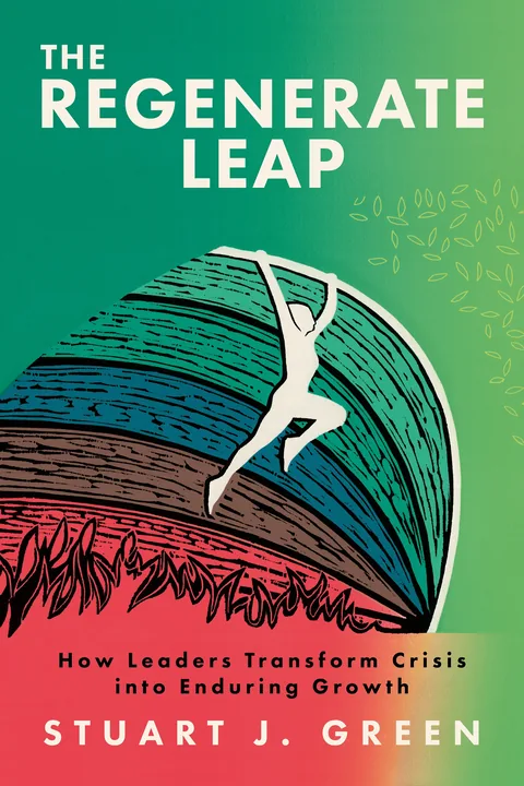 The Regenerate Leap book cover, hand-cut linocut design by Shadric Toop